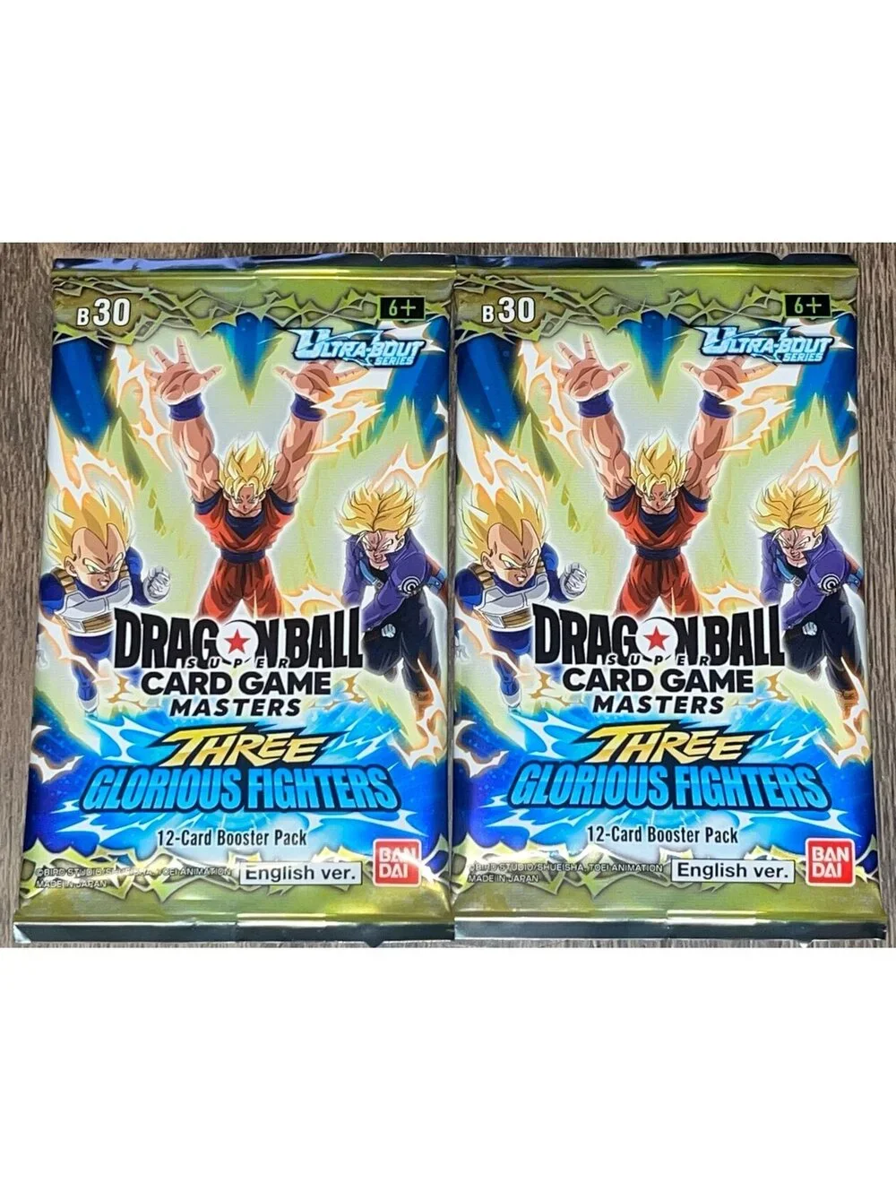2x Dragon Ball Super DBS Master TCG Three Glorious Fighters (BT30) Pack DBZ
